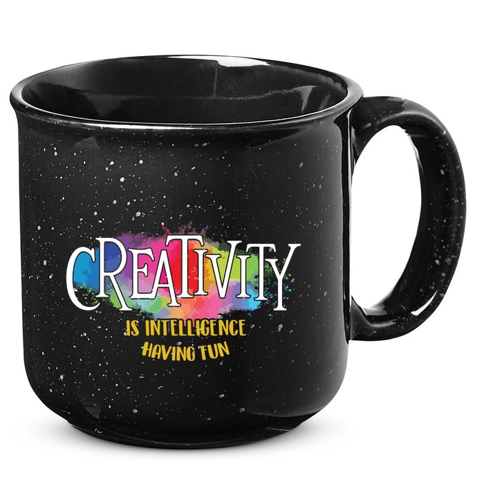 Creativity Is Intelligence Having Fun Artist Drawing Arts 15oz Campfire Ceramic Mug