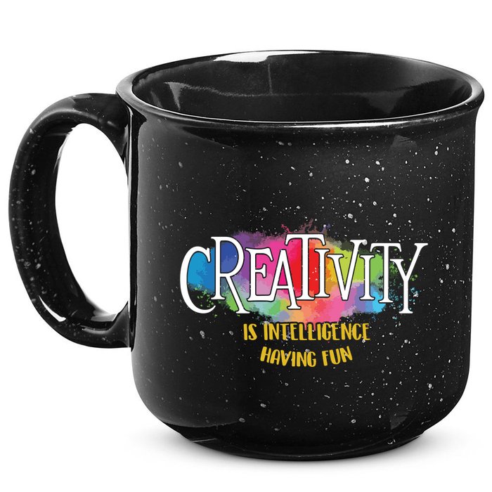 Creativity Is Intelligence Having Fun Artist Drawing Arts 15oz Campfire Ceramic Mug