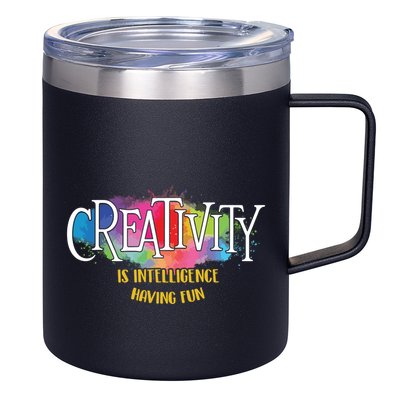 Creativity Is Intelligence Having Fun Artist Drawing Arts 12oz Stainless Steel Coffee Mug