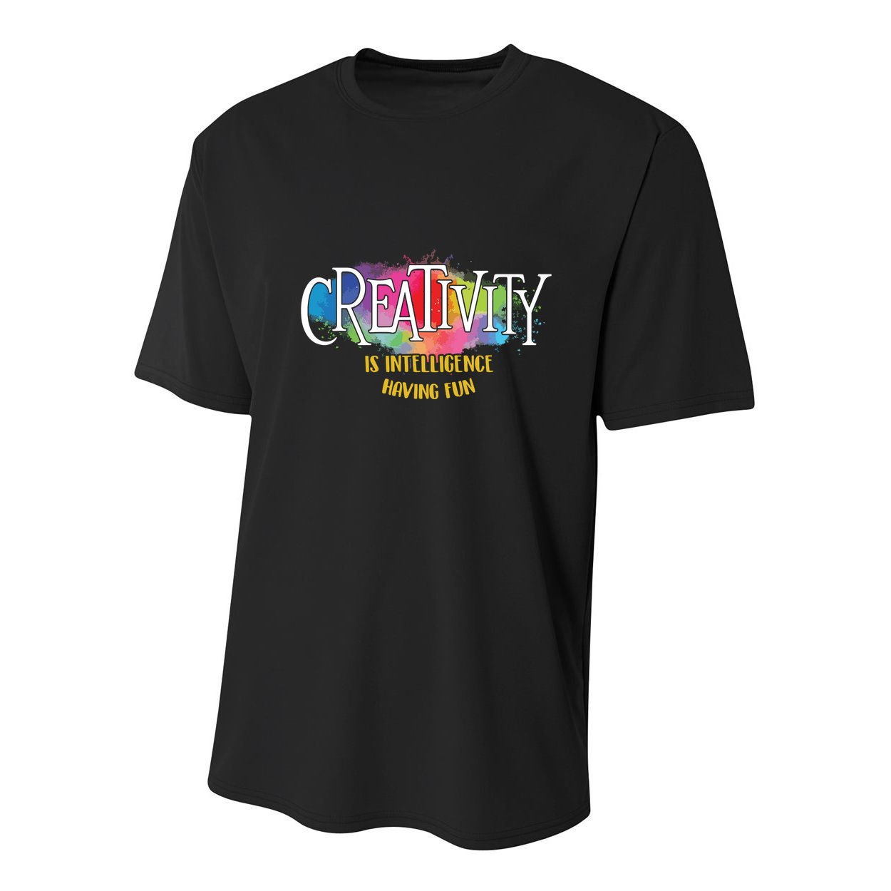 Creativity Is Intelligence Having Fun Artist Drawing Arts Youth Performance Sprint T-Shirt