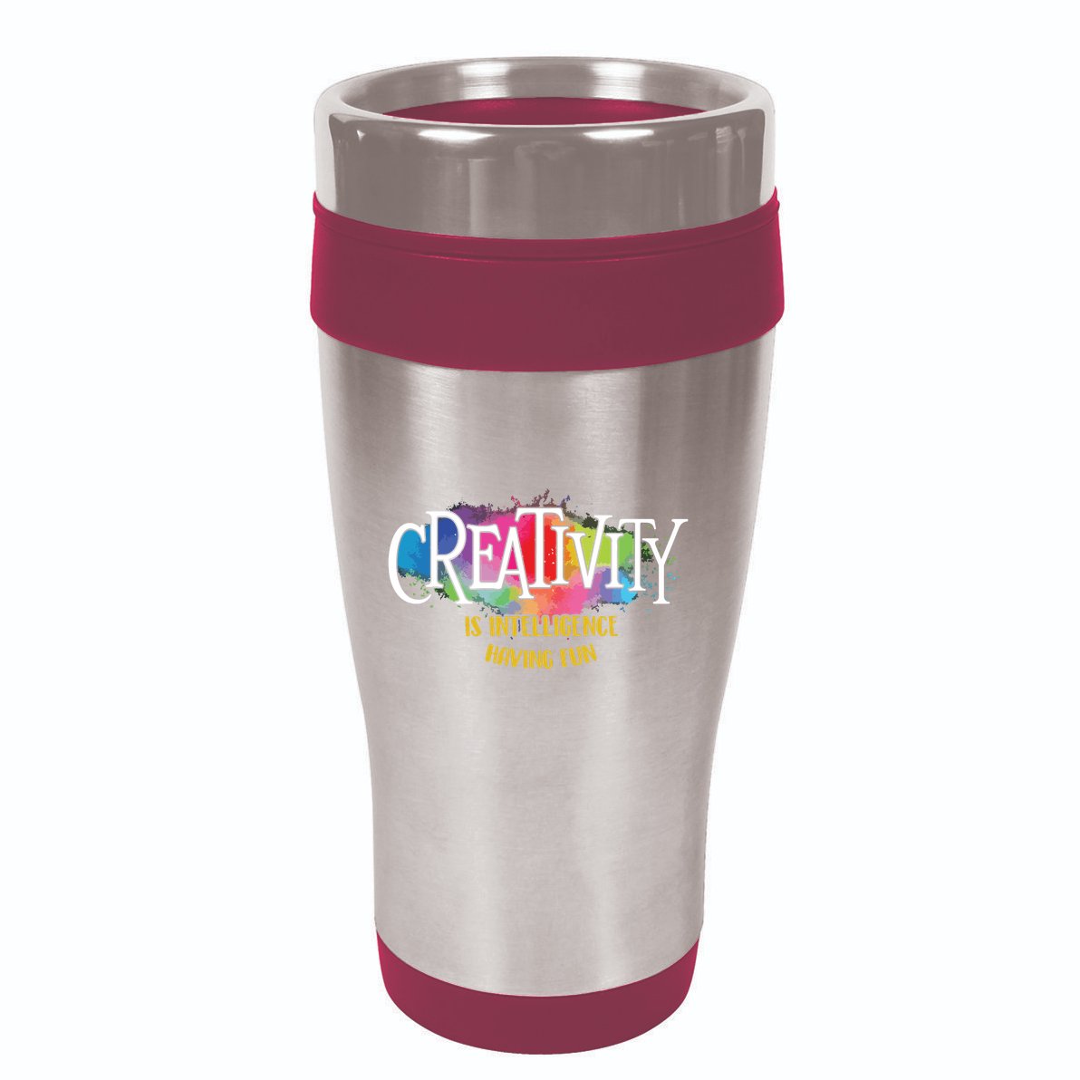 Creativity Is Intelligence Having Fun Artist Drawing Arts 16oz Travel Tumbler