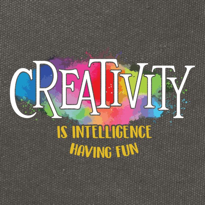 Creativity Is Intelligence Having Fun Artist Drawing Arts Cotton Canvas Backpack