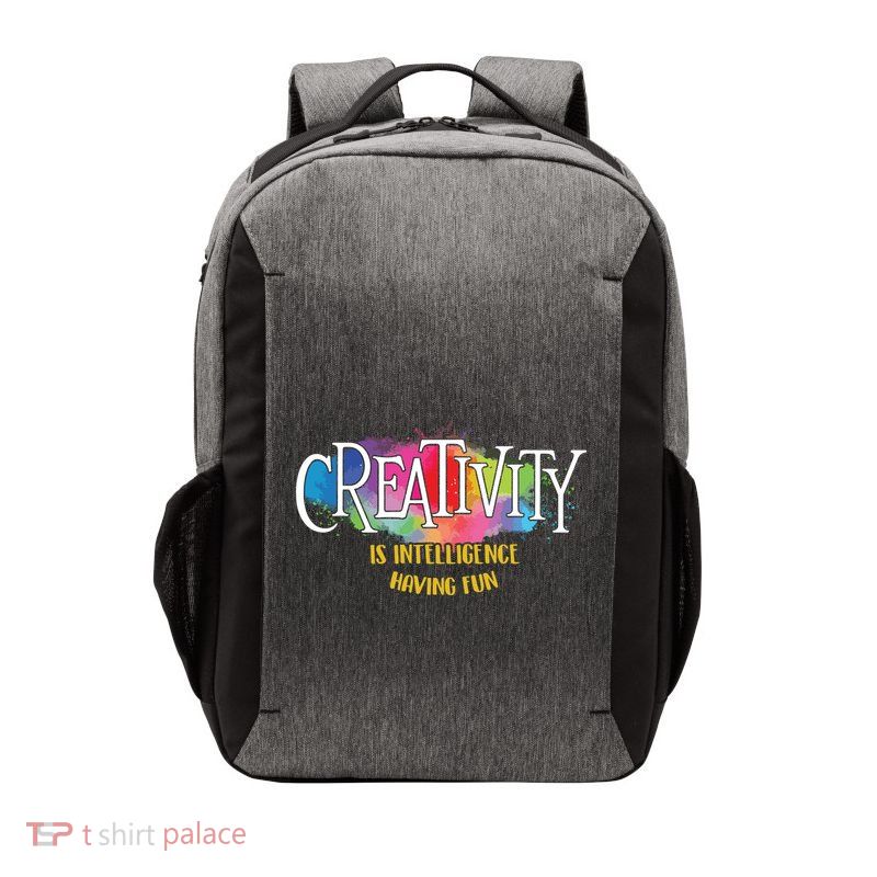 Creativity Is Intelligence Having Fun Artist Drawing Arts Vector Backpack
