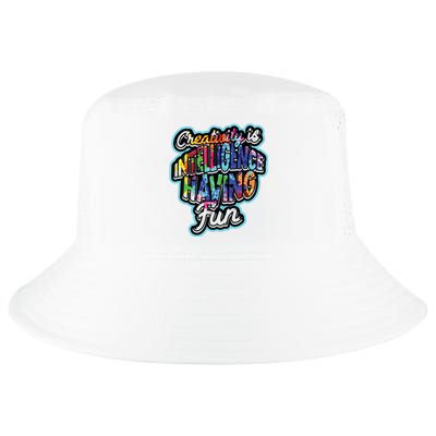 Creativity Is Intelligence Having Fun Artistic Teacher Cool Comfort Performance Bucket Hat