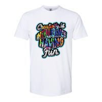 Creativity Is Intelligence Having Fun Artistic Teacher Softstyle CVC T-Shirt