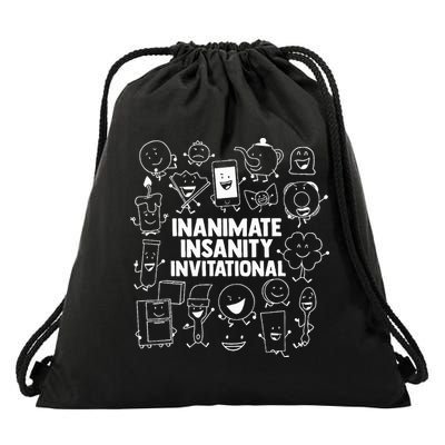 Creator Ink Inanimate Insanity Black And White Drawstring Bag