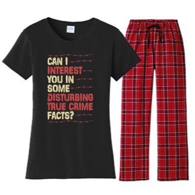 Can I Interest You In Some Disturbing True Crime Facts Women's Flannel Pajama Set