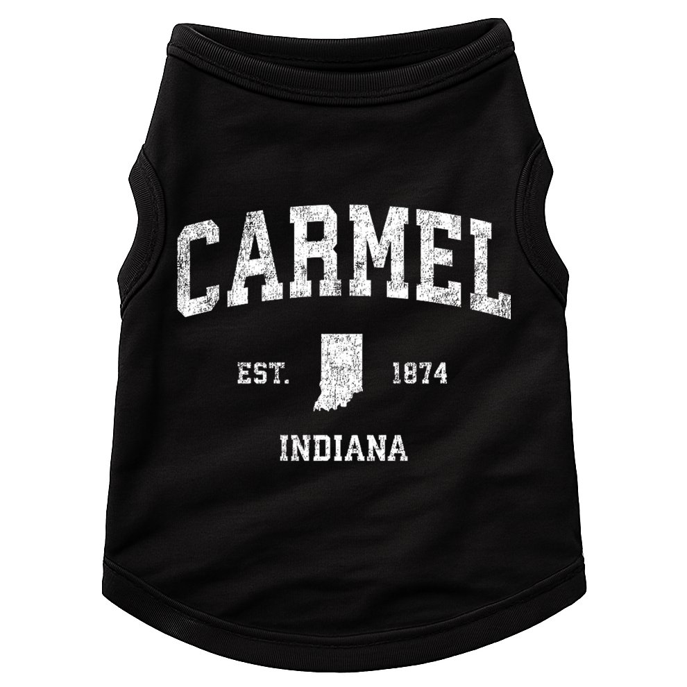 Carmel Indiana In Vintage Sports Doggie Tank