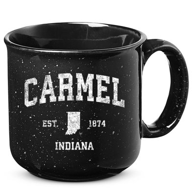 Carmel Indiana In Vintage Sports 15oz Campfire Ceramic Mug