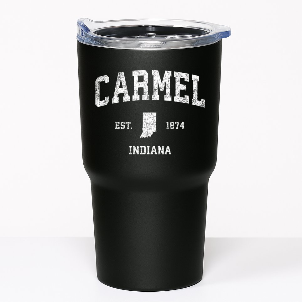 Carmel Indiana In Vintage Sports Tumbler