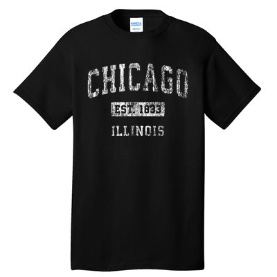 Chicago Illinois Il Vintage Athletic Sports Tall T-Shirt