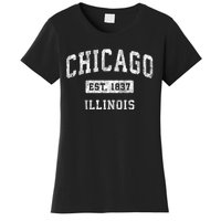 Chicago Illinois Il Vintage Established Sports Women's T-Shirt