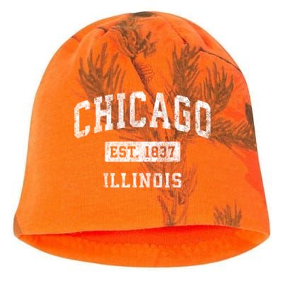 Chicago Illinois Il Vintage Established Sports Kati - Camo Knit Beanie