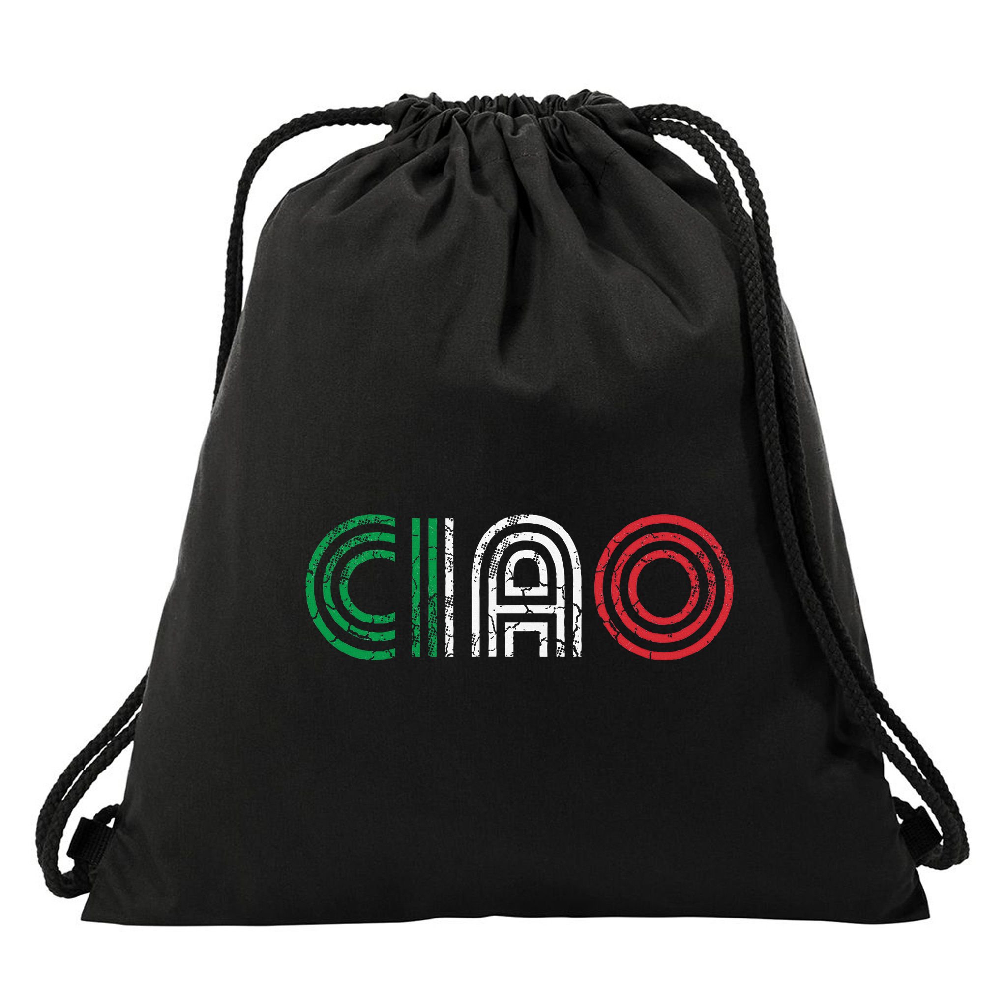 Ciao Italian Italia Italy Italiano Retro Hello Family Drawstring Bag