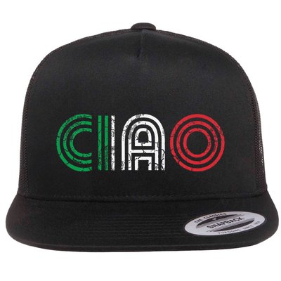 Ciao Italian Italia Italy Italiano Retro Hello Family Flatbill Hat