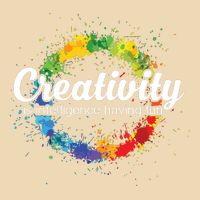 Creativity Is Intelligence Having Fun Colorful Art Drawstring Bag