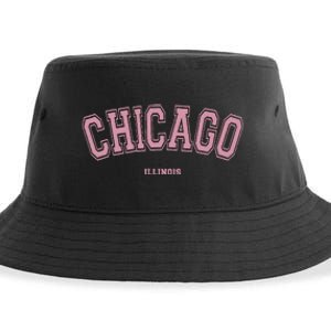 Chicago Illinois Il Varsity Style On Chicago Sustainable Bucket Hat