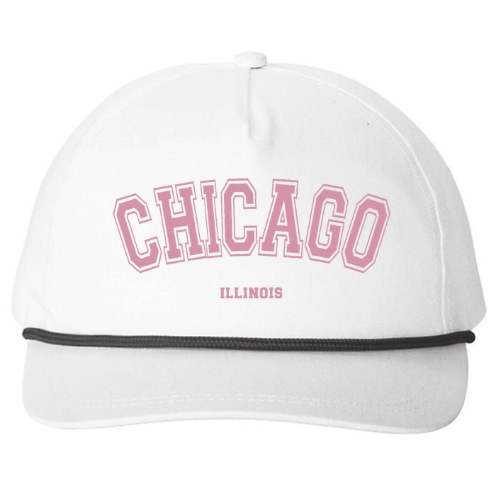 Chicago Illinois Il Varsity Style On Chicago Snapback Five-Panel Rope Hat