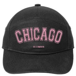 Chicago Illinois Il Varsity Style On Chicago 7-Panel Snapback Hat