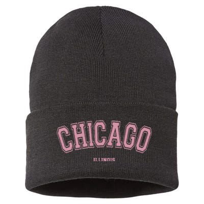 Chicago Illinois Il Varsity Style On Chicago Sustainable Knit Beanie