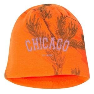 Chicago Illinois Il Varsity Style On Chicago Kati - Camo Knit Beanie