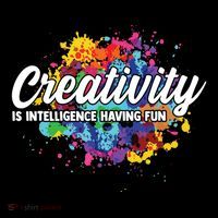 Creativity Is Intelligence Having Fun Creative Artist Button