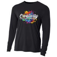 Creativity Is Intelligence Having Fun Creative Artist Cooling Performance Long Sleeve Crew