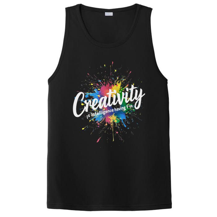 Creativity Is Intelligence Having Fun Creative Artist PosiCharge Competitor Tank