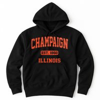 Champaign Illinois IL Vintage State Athletic Style Hoodie