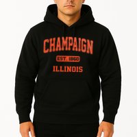 Champaign Illinois IL Vintage State Athletic Style Hoodie