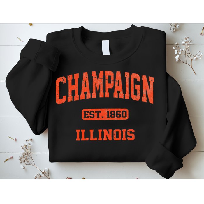 Champaign Illinois IL Vintage State Athletic Style Sweatshirt