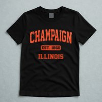 Champaign Illinois IL Vintage State Athletic Style T-Shirt