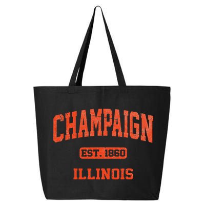 Champaign Illinois IL Vintage State Athletic Style 25L Jumbo Tote