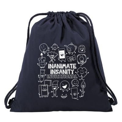 Creator Ink Inanimate Insanity Black And White Drawstring Bag