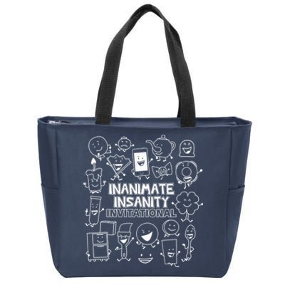 Creator Ink Inanimate Insanity Black And White Zip Tote Bag