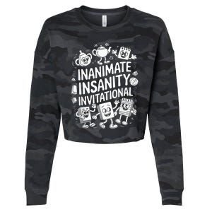 Creator Ink Inanimate Insanity Black And White Cropped Pullover Crew