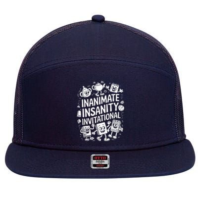 Creator Ink Inanimate Insanity Black And White 7 Panel Mesh Trucker Snapback Hat