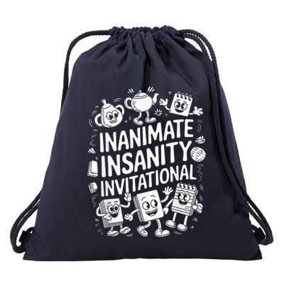 Creator Ink Inanimate Insanity Black And White Drawstring Bag