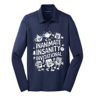 Creator Ink Inanimate Insanity Black And White Silk Touch Performance Long Sleeve Polo