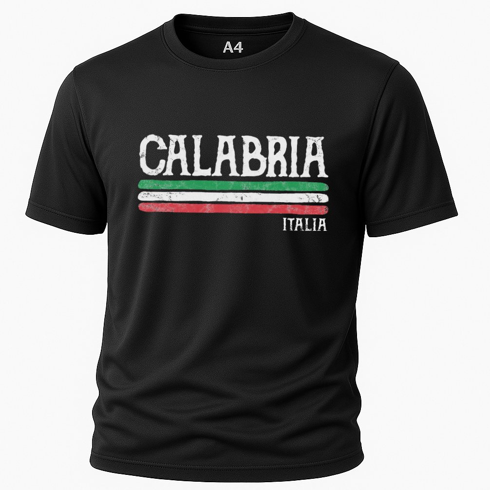 Calabria Italy Italia Souvenir Italian Flag Calabrian Cooling Performance Crew T-Shirt