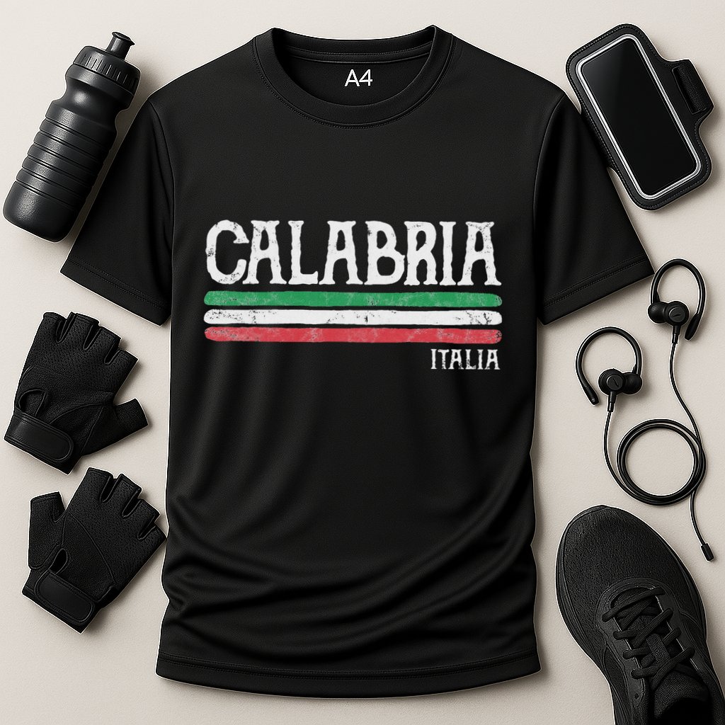 Calabria Italy Italia Souvenir Italian Flag Calabrian Cooling Performance Crew T-Shirt