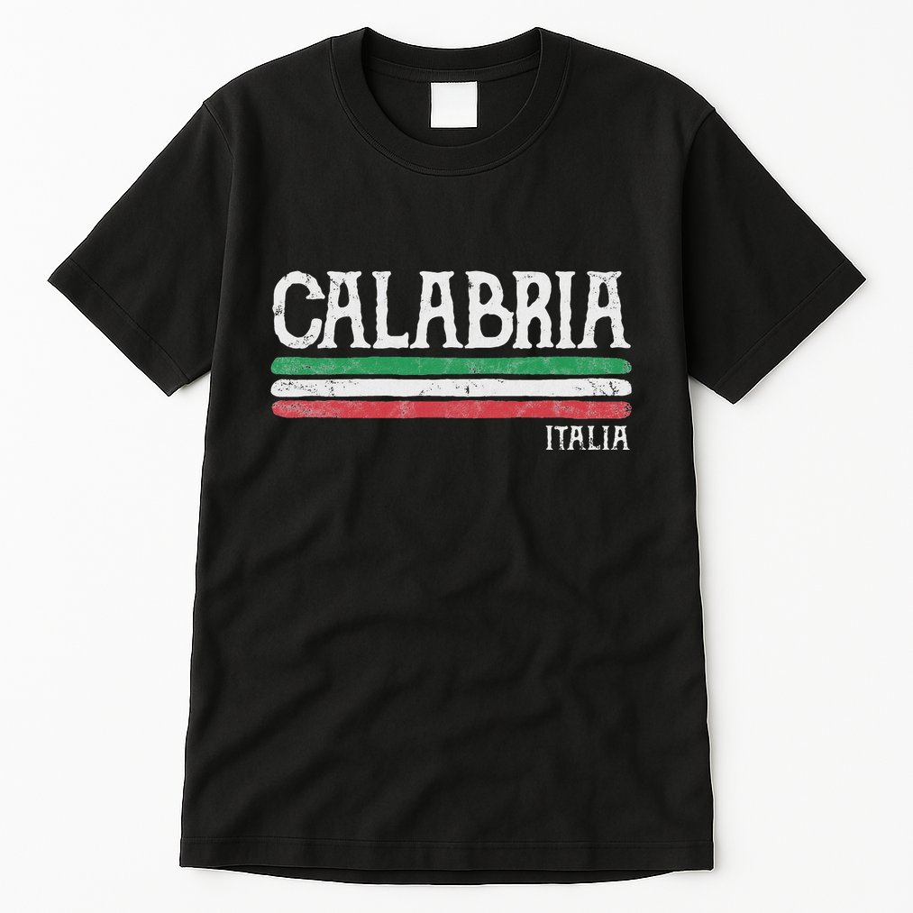 Calabria Italy Italia Souvenir Italian Flag Calabrian Tall T-Shirt
