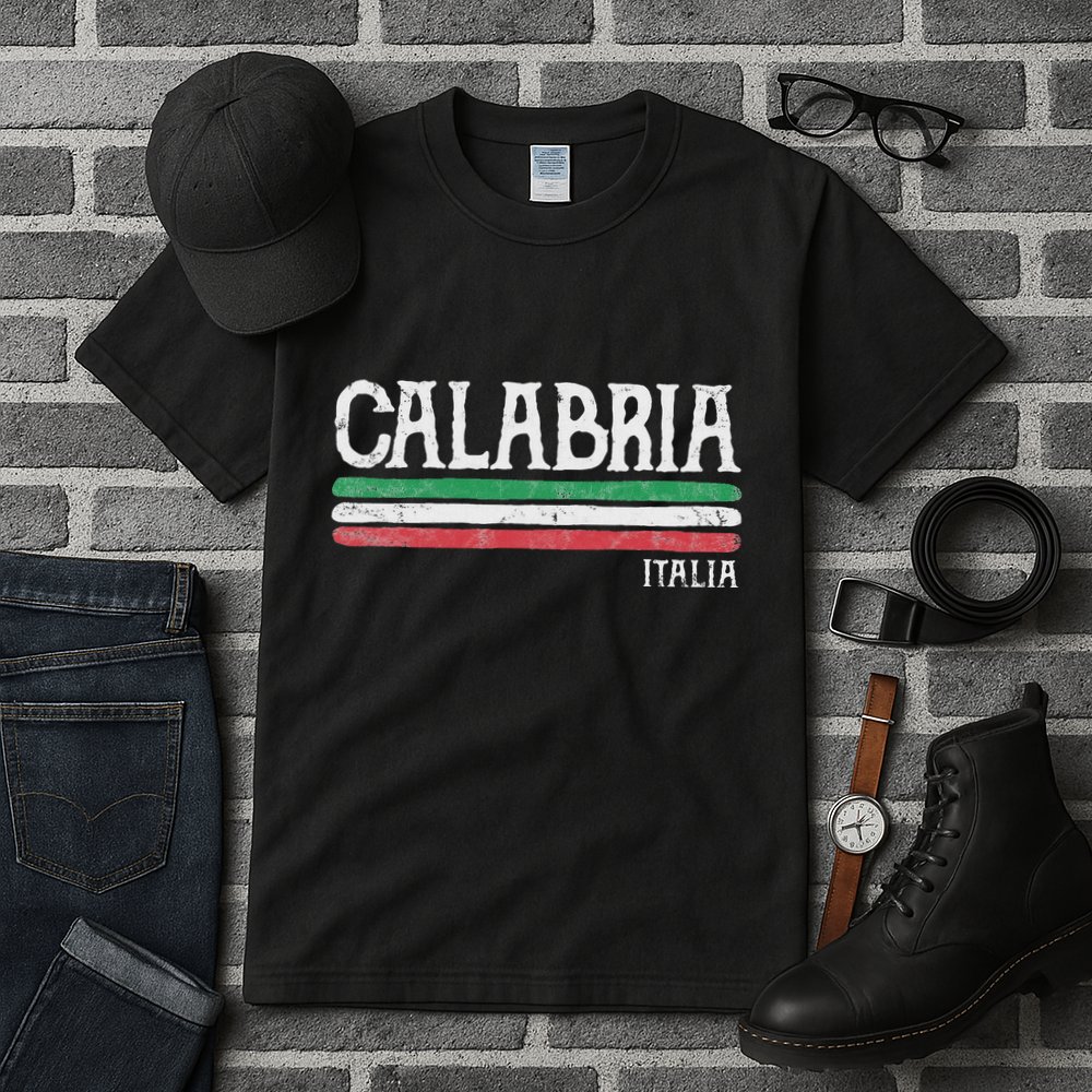 Calabria Italy Italia Souvenir Italian Flag Calabrian Tall T-Shirt