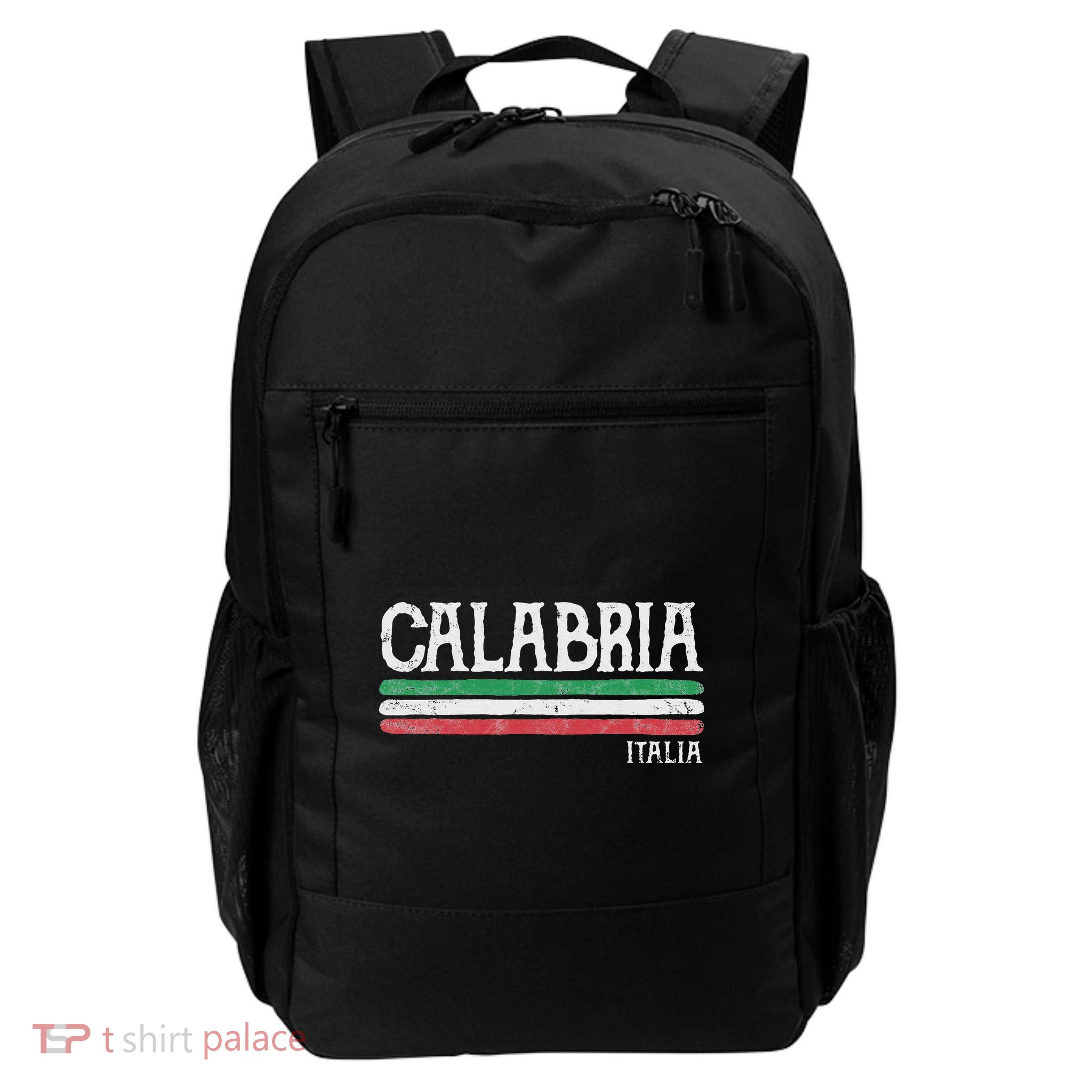 Calabria Italy Italia Souvenir Italian Flag Calabrian Backpack