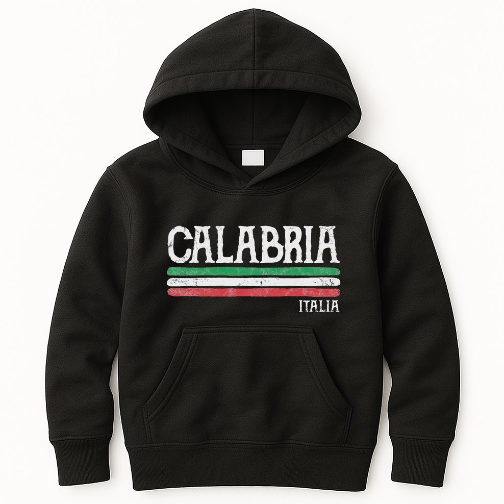 Calabria Italy Italia Souvenir Italian Flag Calabrian Kids Hoodie