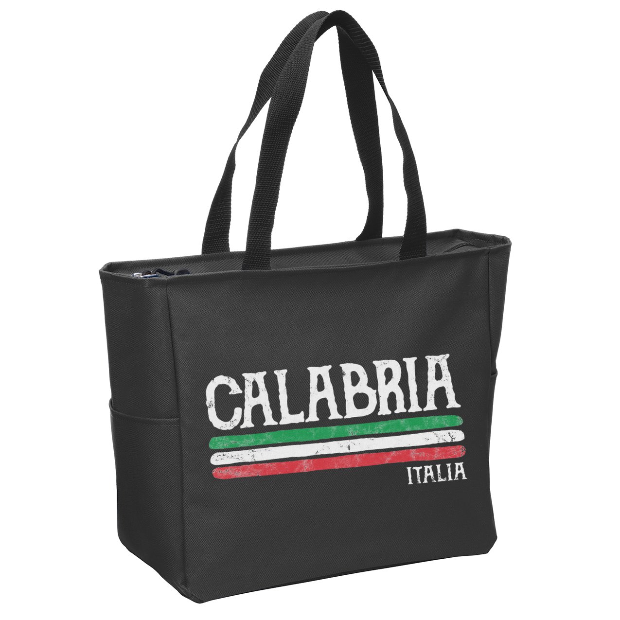 Calabria Italy Italia Souvenir Italian Flag Calabrian Zip Tote Bag