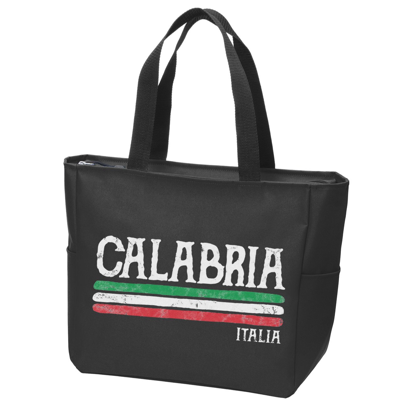 Calabria Italy Italia Souvenir Italian Flag Calabrian Zip Tote Bag