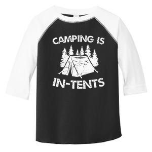 Camping Is In Tents Intense Pun Funny Tent Camping Toddler Fine Jersey T-Shirt