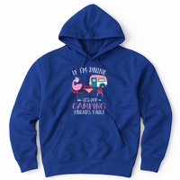 Camper If IM Drunk ItS My Camping Friends Fault Flamingo Great Gift Hoodie