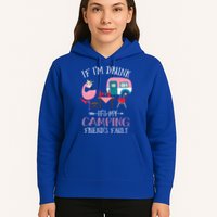 Camper If IM Drunk ItS My Camping Friends Fault Flamingo Great Gift Hoodie